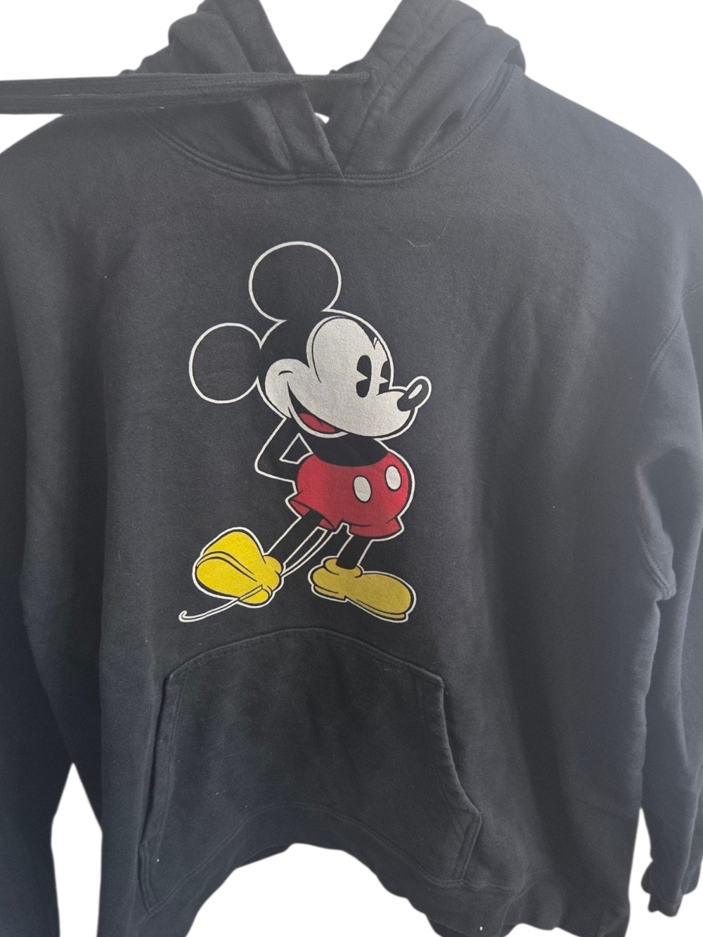 Disney Black Hoodie with Classic Mickey Graphic Size Large